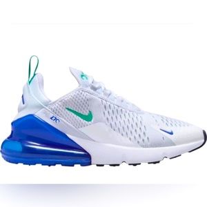 Nike Women’s Air Max 270 Sneakers  7US White/Neptune Green-Lapis